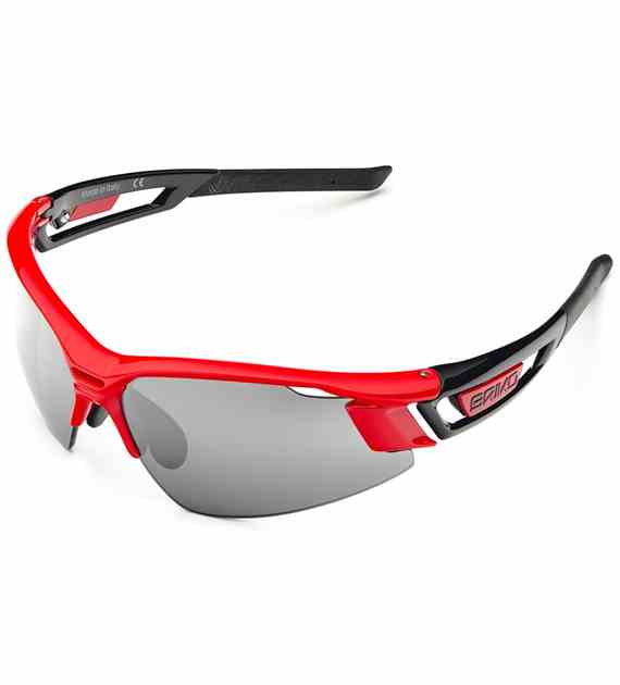Briko URAGANO 2 LENSES okulary rowerowe czerwono-czarne