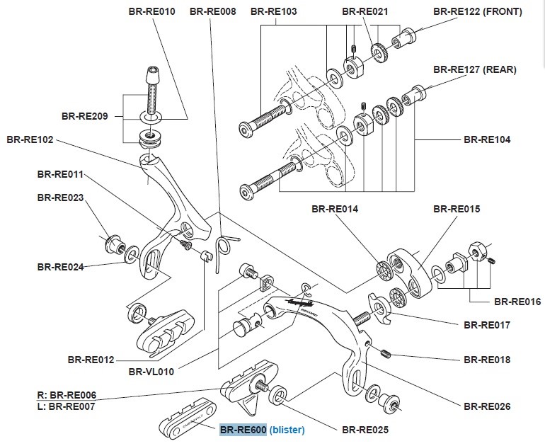 Campagnolo klocki hamulcowe 4 szt. przed 2000r.