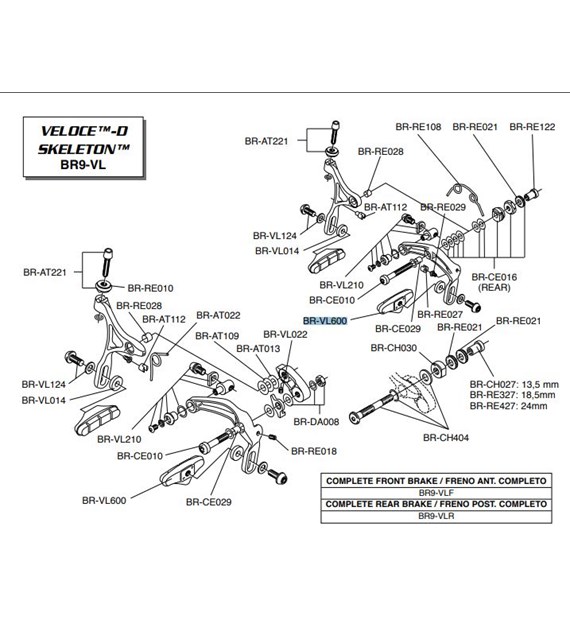 Campagnolo klocki hamulcowe Veloce 4szt po 2006r