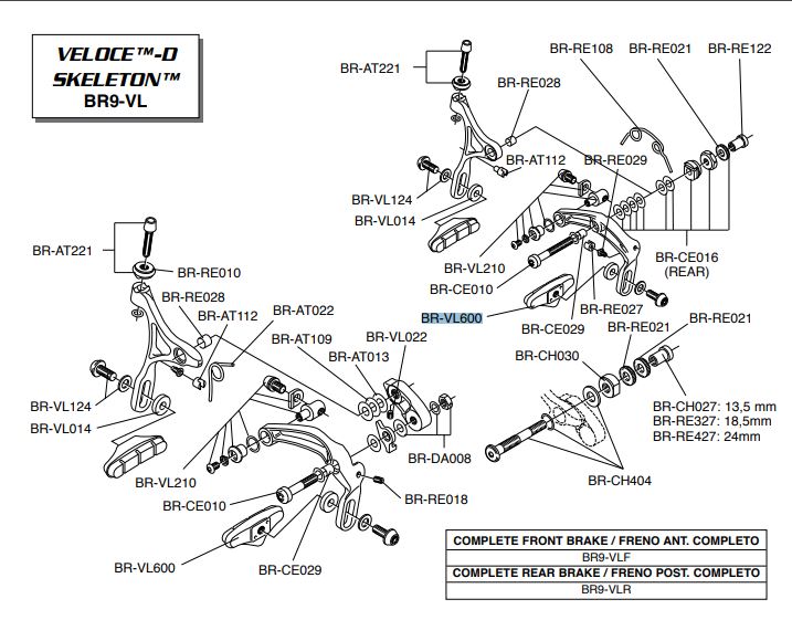 Campagnolo klocki hamulcowe Veloce 4szt po 2006r