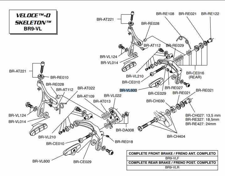 Campagnolo klocki hamulcowe Veloce 4szt po 2006r