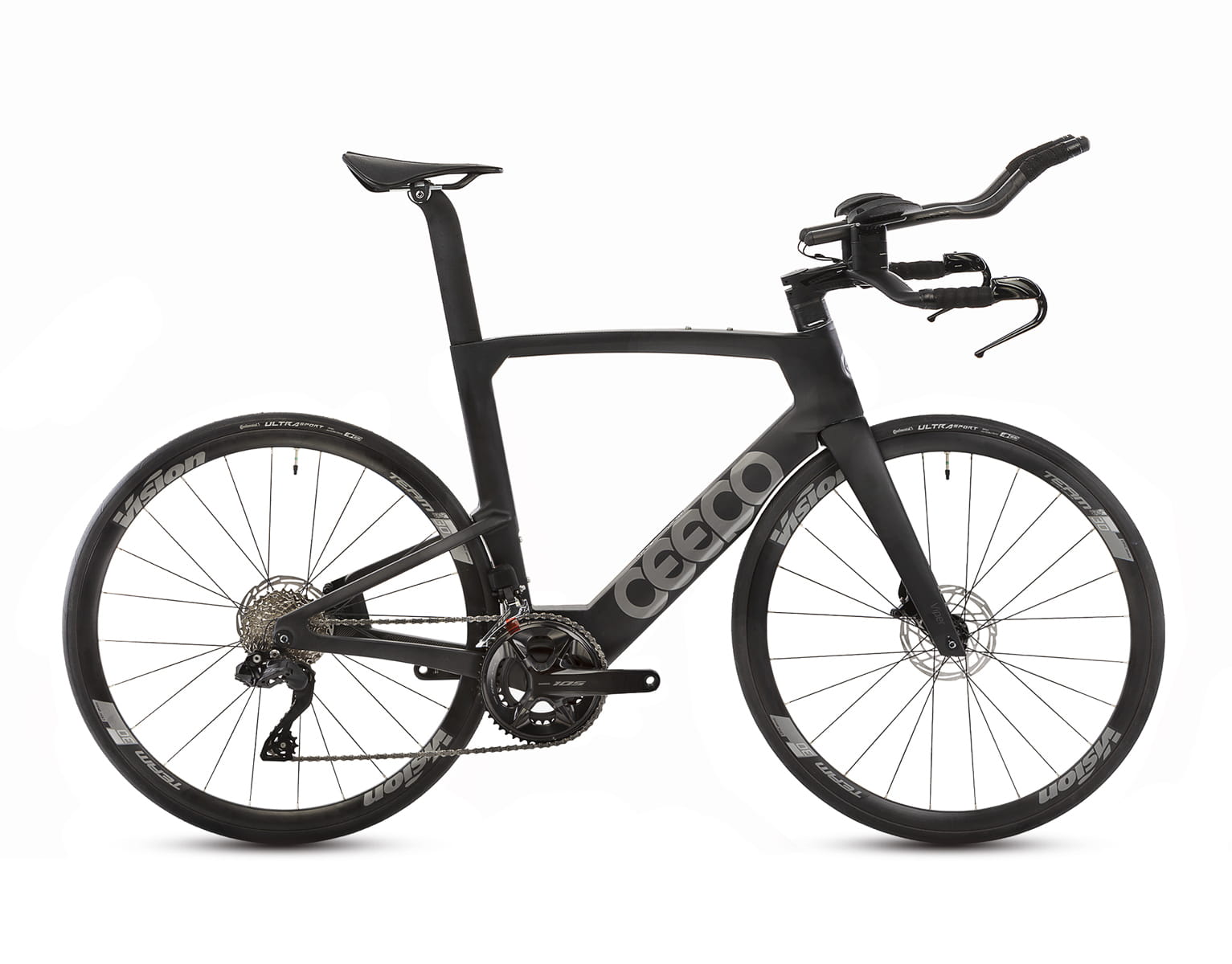 Rower Triathlonowy CEEPO Viper 105 Di2 12s M Czarny Mat