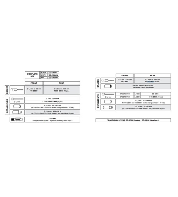 Campagnolo linka hamulca tył 1600mm