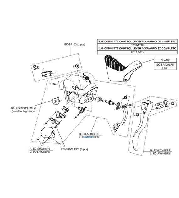 Campagnolo lewy korpus klamkom. PS VEL/CEN/AT EP 11s carbon