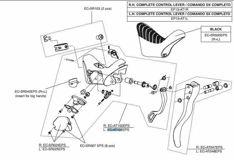 Campagnolo lewy korpus klamkom. PS VEL/CEN/AT EP 11s carbon