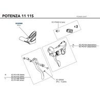 Campagnolo gumy na klamkomanetki 11s EP POTENZA czarne R+L