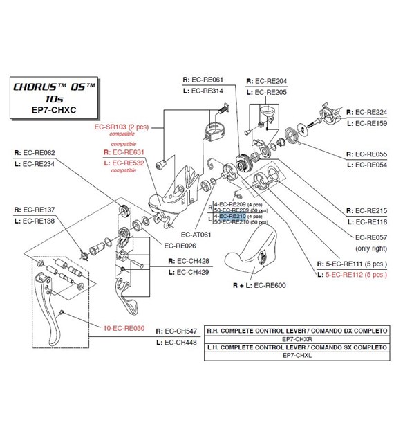 Campagnolo lewa sprężyna indeksu CHORUS/RECORD