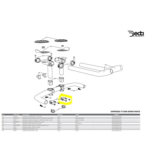 ESPRESSO TOWER CLAMP 2 screws system(1szt)