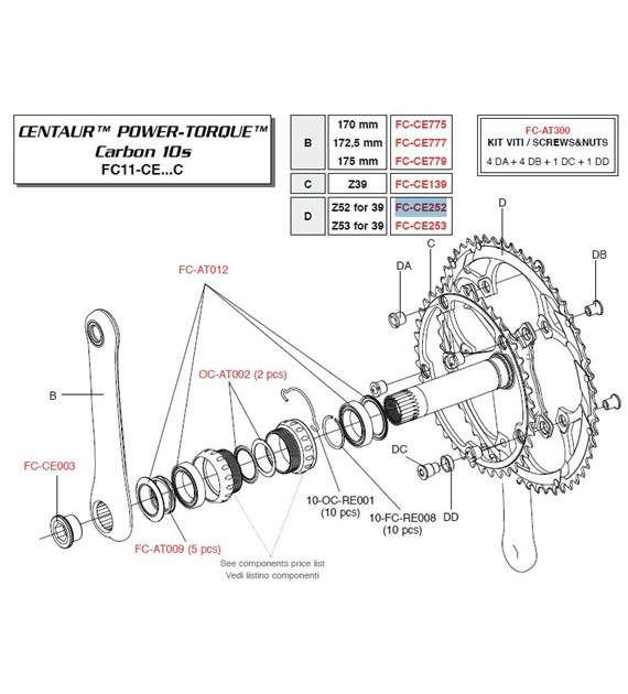 Campagnolo Koronka 52z CENTAUR/VELOCE srebrna