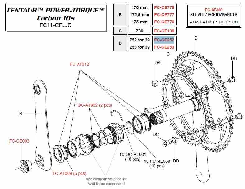 Campagnolo Koronka 52z CENTAUR/VELOCE srebrna