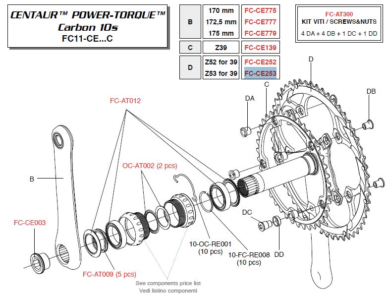 Campagnolo Koronka 53z CENTAUR/VELOCE black