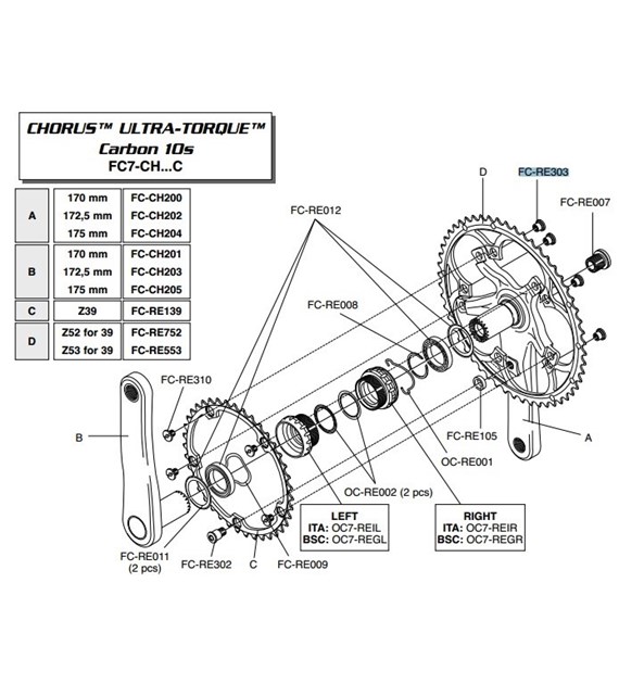 Campagnolo nakrętka do koronek korb FC-RE303