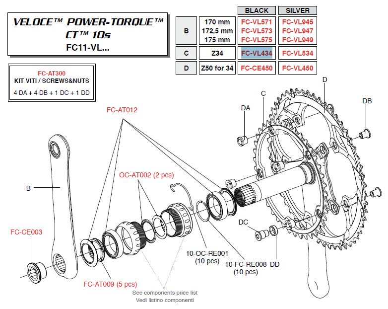 Campagnolo Koronka 34z VELOCE czarna
