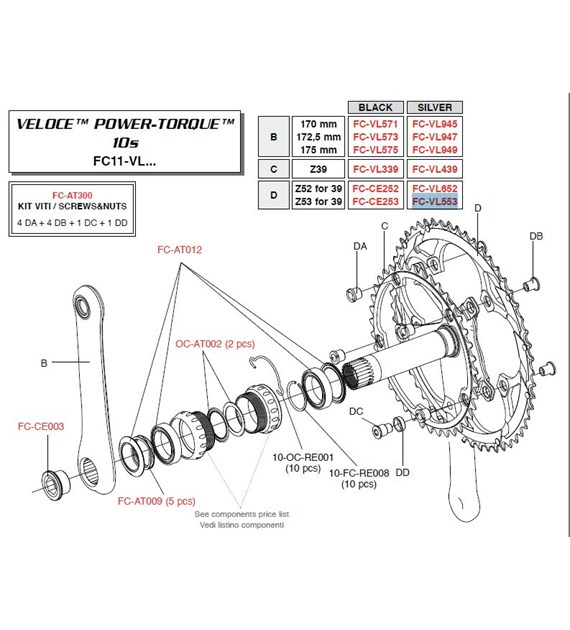 Campagnolo Koronka 53z VELOCE czarna