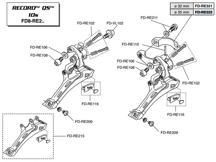 Campagnolo obejma do przerzutki 35mm