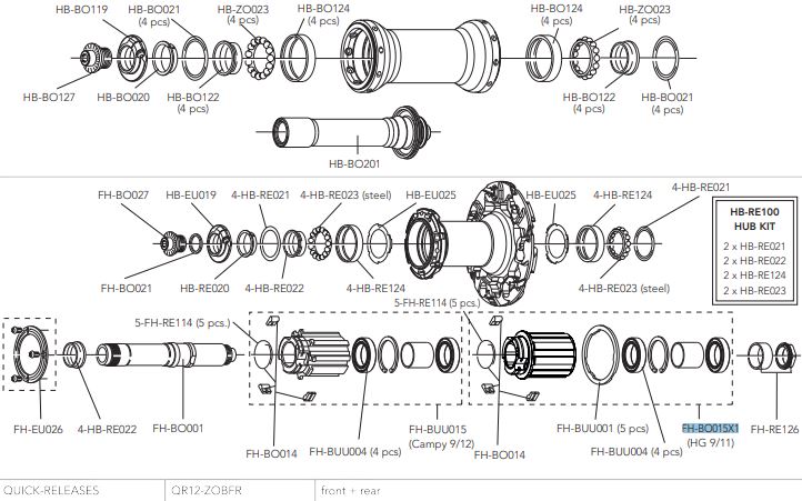 Campagnolo bębenek BORA HG11s plazmowo utleniany