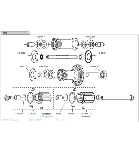 Campagnolo bębenek piasty - oś 12mm ED (CAMPA)