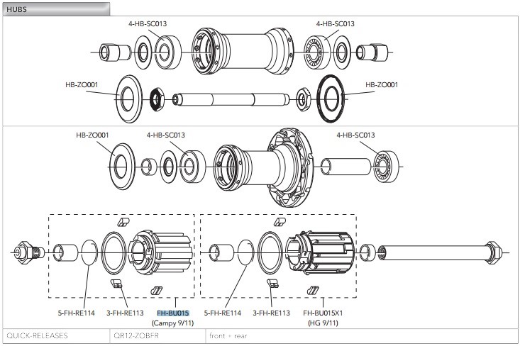 Campagnolo bębenek piasty - oś 12mm ED (CAMPA)