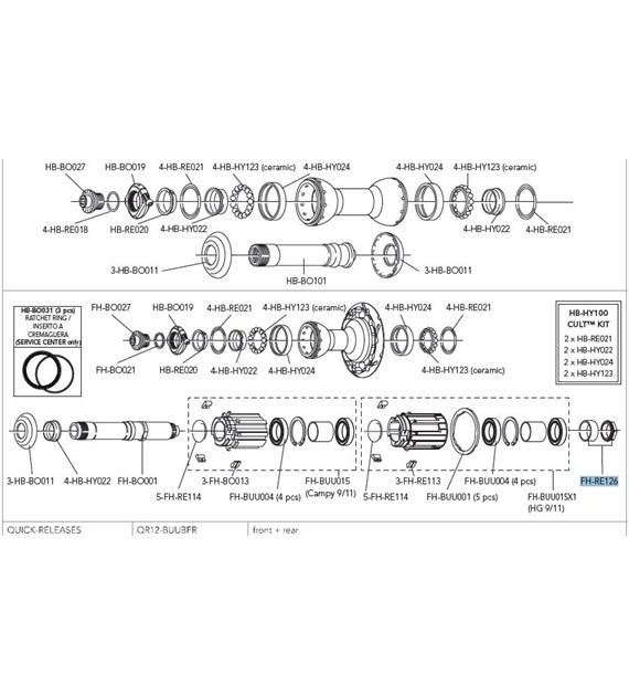 Campagnolo nakrętka prawa tylnej piasty HYPER/BORA
