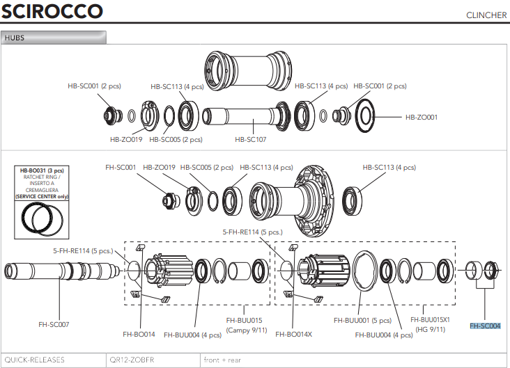 Campagnolo nakrętka prawa tylnej piasty FH-SC004