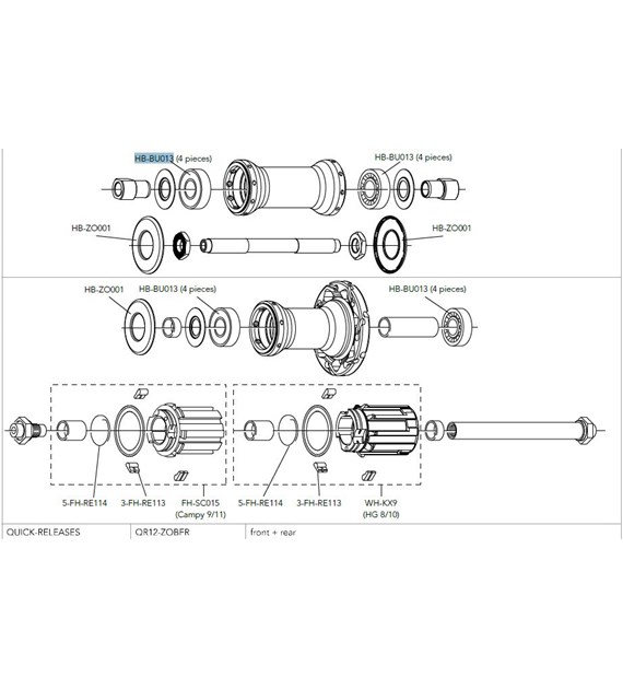Campagnolo łożysko USB piasty Bullet