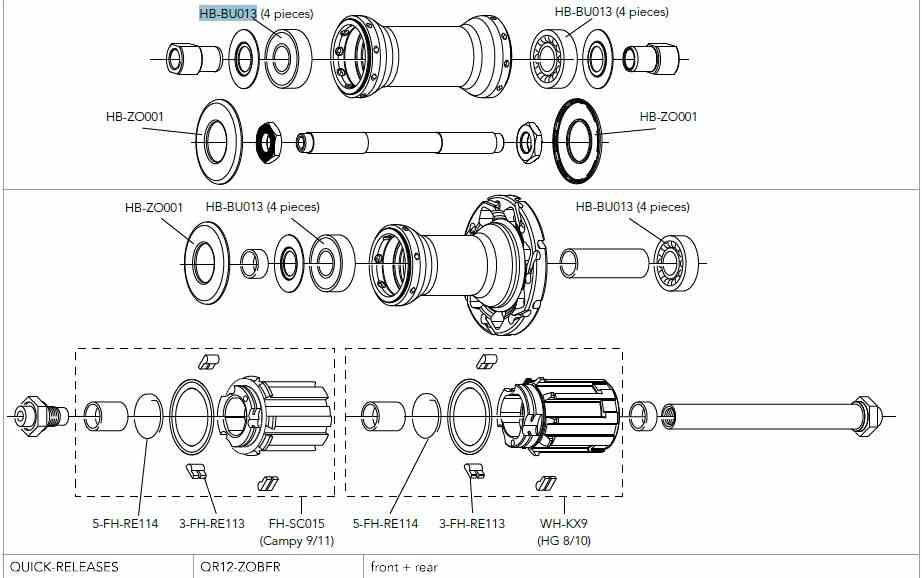 Campagnolo łożysko USB piasty Bullet