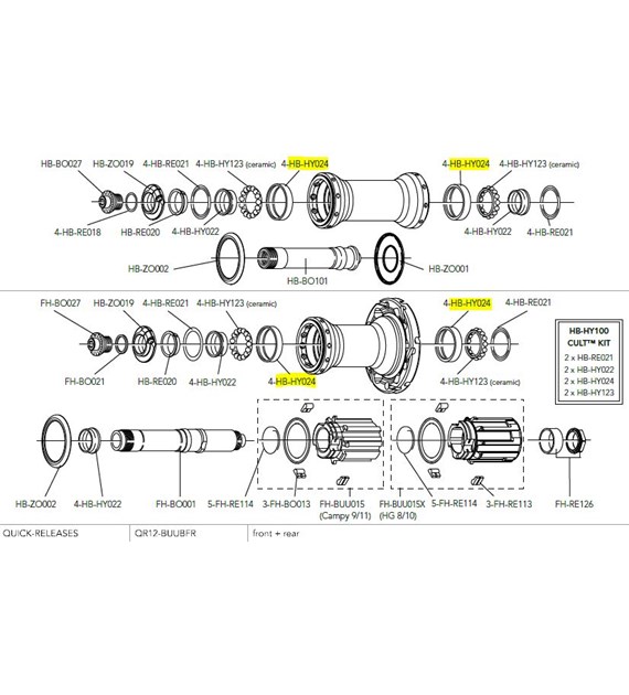 Campagnolo miska piasty RECORD/HYPERON/BORA nierdzewna do ceram