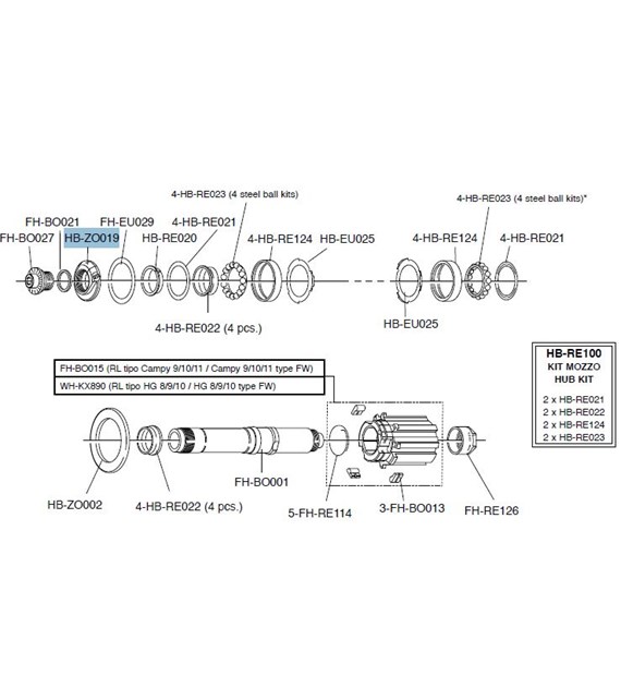 Campagnolo nakrętka likwidująca luz piasty tył BORA/HYPERON/ZONDA