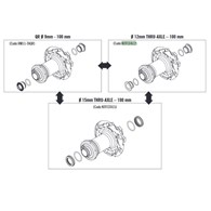 Adapter do przedniego koła Fulcrum z osi QR na oś 12mm