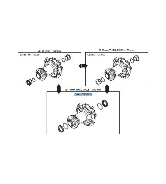 Fulcrum adapter do przed. koła z osi QR na oś 15mm