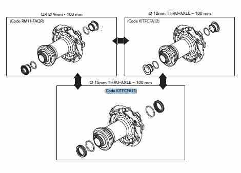 Fulcrum adapter do przed. koła z osi QR na oś 15mm