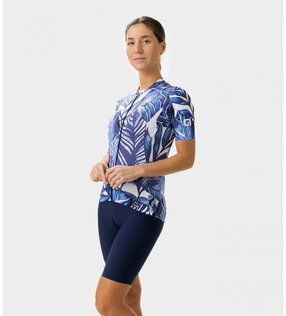 Ale Leaf Damska Koszulka Rowerowa Niebieska L