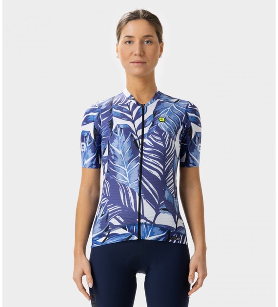 Ale Leaf Damska Koszulka Rowerowa Niebieska S