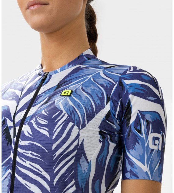 Ale Leaf Damska Koszulka Rowerowa Niebieska Xl