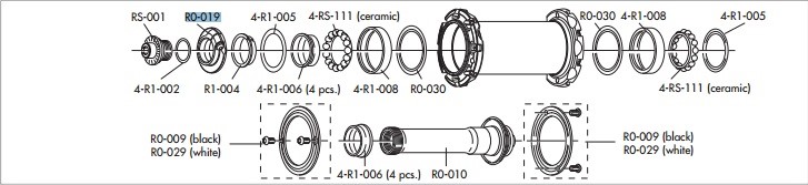 Fulcrum nakrętka likwid. luz piast Racing1/Racing0