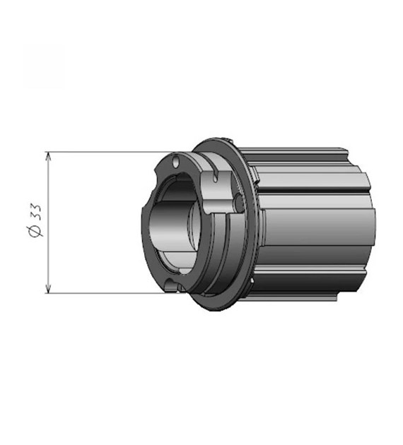 Fulcrum bębenek stalowy HG11 do kół RR3 - 33mm