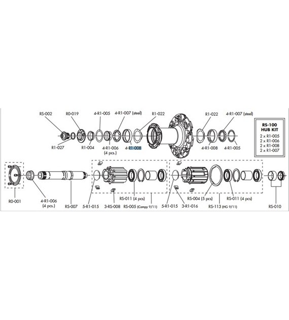 Fulcrum bieżnia piasty Racing 0/1/3 i Red Wind