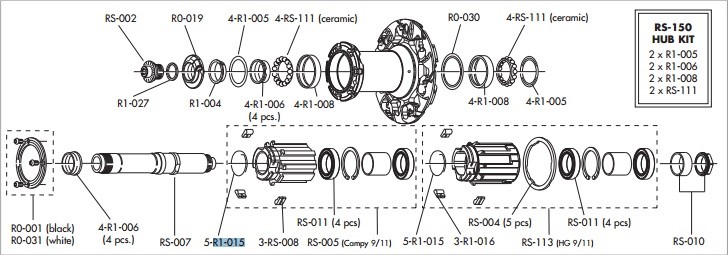 Fulcrum sprężyna bębenka piast Racing R1-015