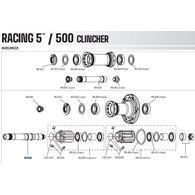 Fulcrum oś koła tył do modelu Racing 5/7 R5-023