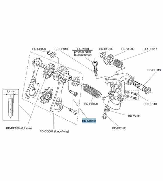 Campagnolo śruby mocujące kółka przerzutki tył CHORUS