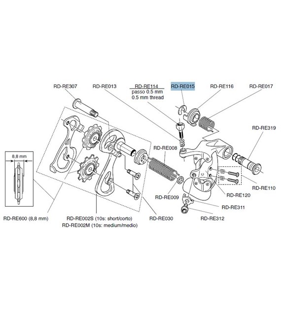 Campagnolo klips mocujący śrubę tylnej przerz. VELOCE