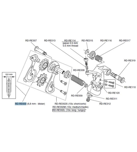 Campagnolo kółka do przerzutki 10s 8.8mm RECORD/CHAMP TRIPLE