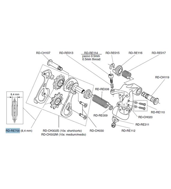 Campagnolo kółka do przerzutki 10s 8.4mm RECORD/VELOCE