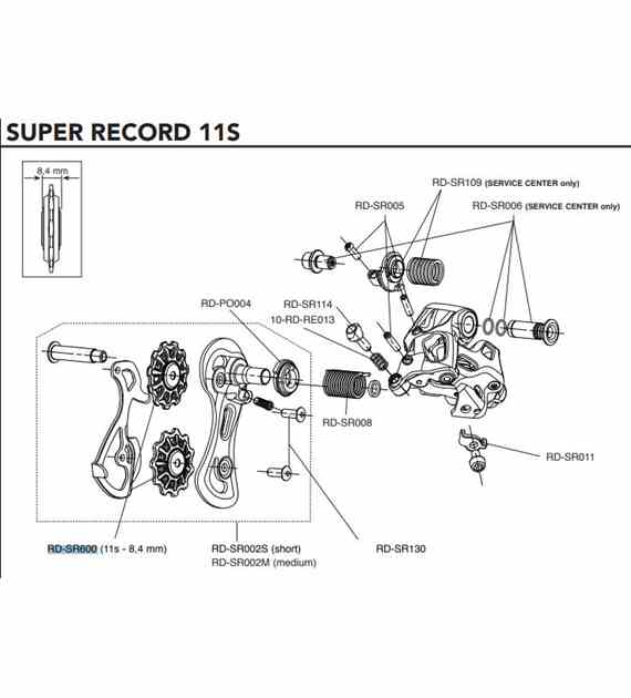 Campagnolo kółka do przerzutki 11s 8.4mm SUPER RECORD
