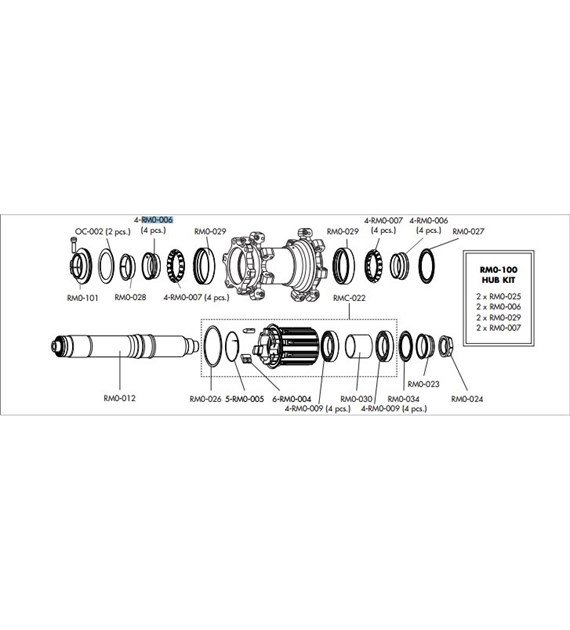 Fulcrum stożek piast Red Metal1 / Red Metal3