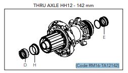 Fulcrum przejściówka do piast 12mm z QR na 142mm