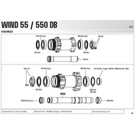Fulcrum Oś tył do piast Wind/Rapid Red