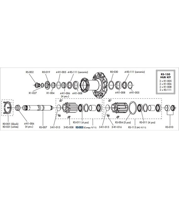 Fulcrum bębenek piasty - oś 17mm ED (CAMPA)