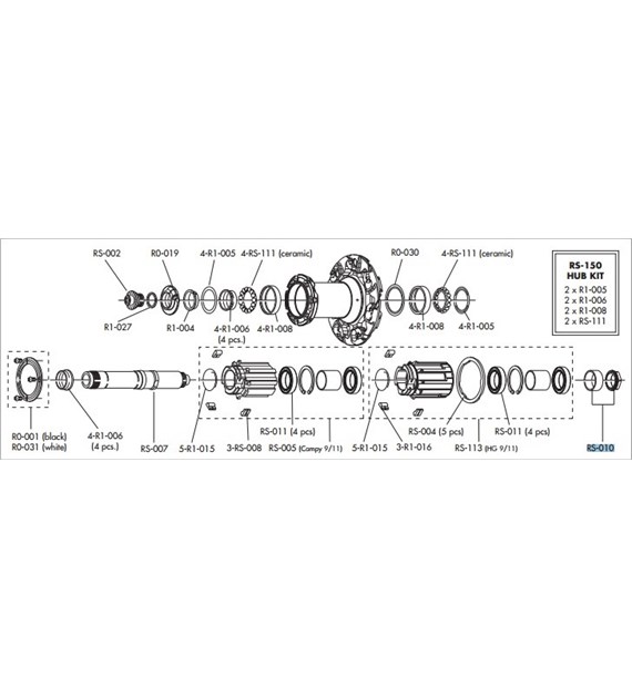 Fulcrum nakrętka prawa tylnej piasty R0-R3
