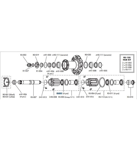 Fulcrum łożysko bębenka do kół szosowych Racing